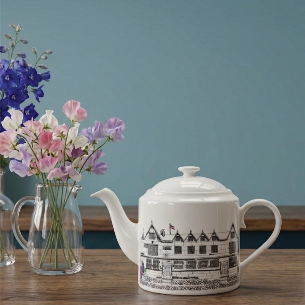 Bespoke Hand Illustrated Fine Bone China Teapot