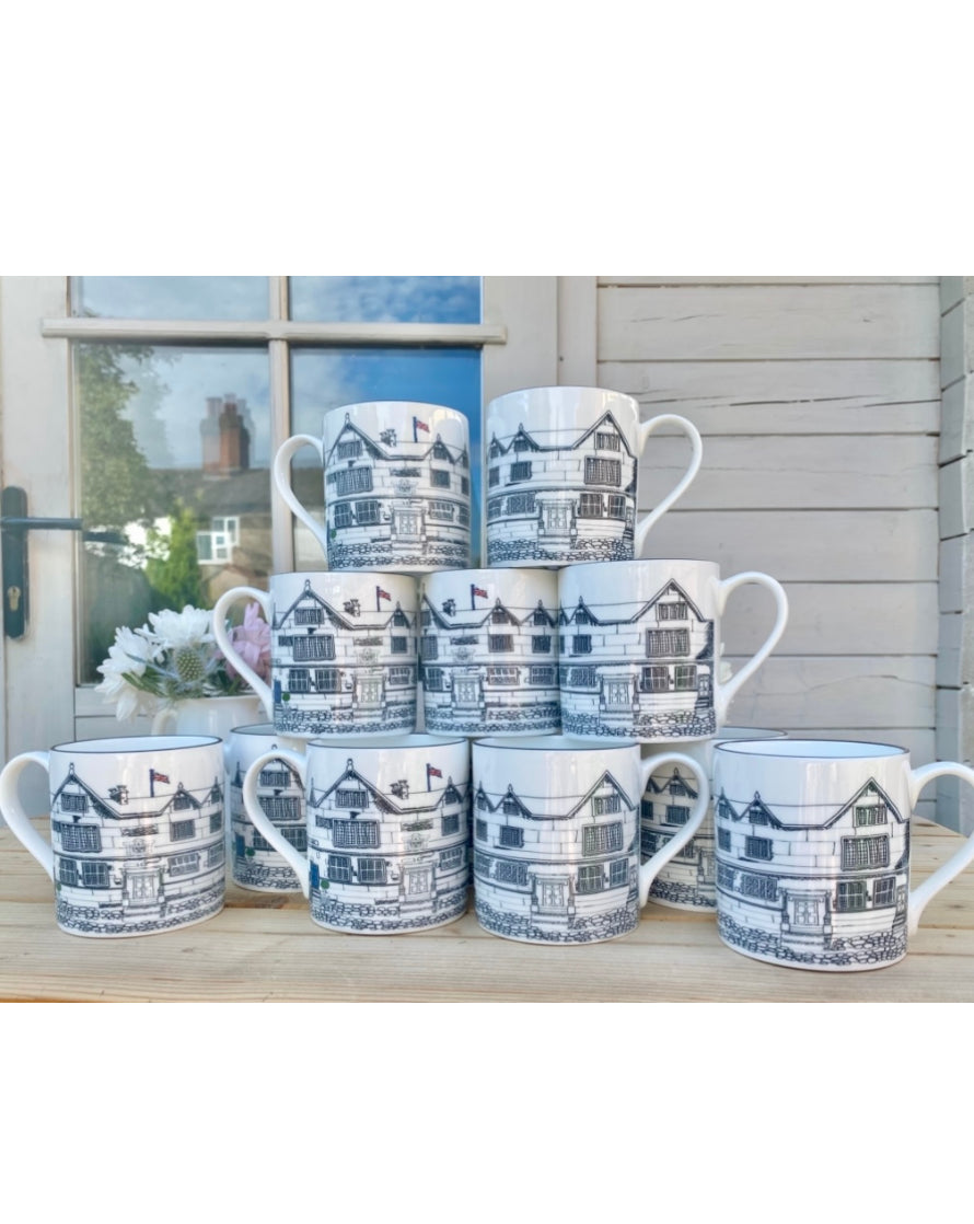 Bespoke Hand-Illustrated Fine Bone China Mug Set (Set of 10)