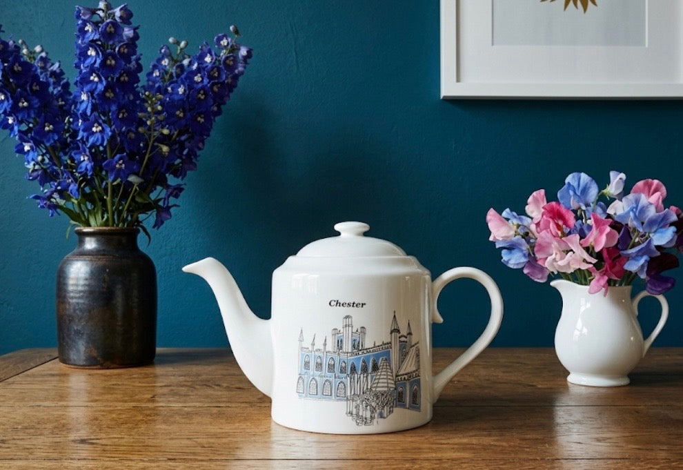 Chester City Fine Bone China Teapot