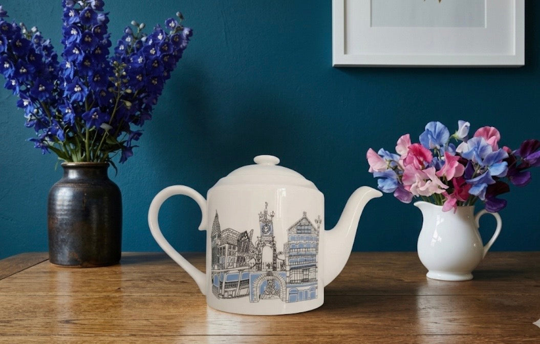 Chester City Fine Bone China Teapot