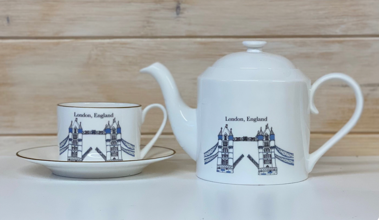 London Tower Bridge Fine Bone China Tea Set