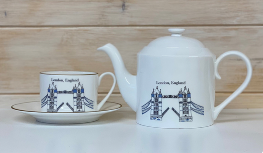 London Tower Bridge Fine Bone China Tea Set