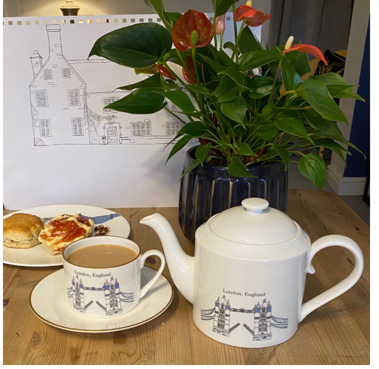 London Tower Bridge Fine Bone China Tea Set