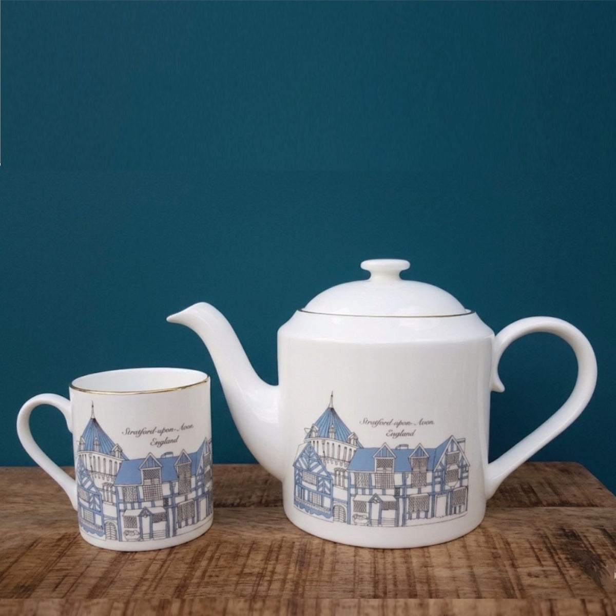 Stratford-upon-Avon Fine Bone China Teapot