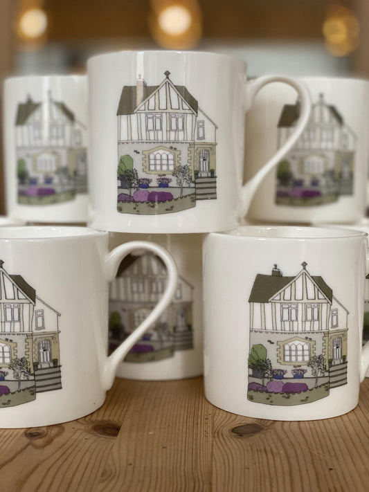 Bespoke Hand-Illustrated Fine Bone China Mug Set (Set of 10)